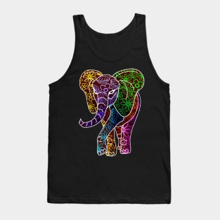 Elephant African Batik Floral Style Tank Top